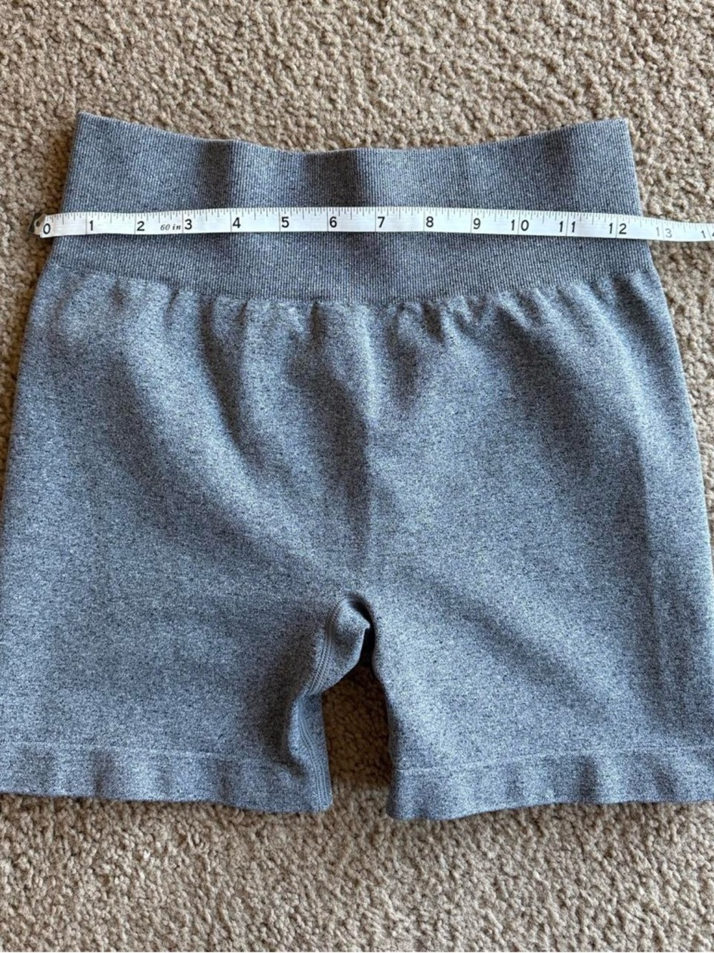 Seamless Gray Bike Shorts - Women's High-Waist Comfort